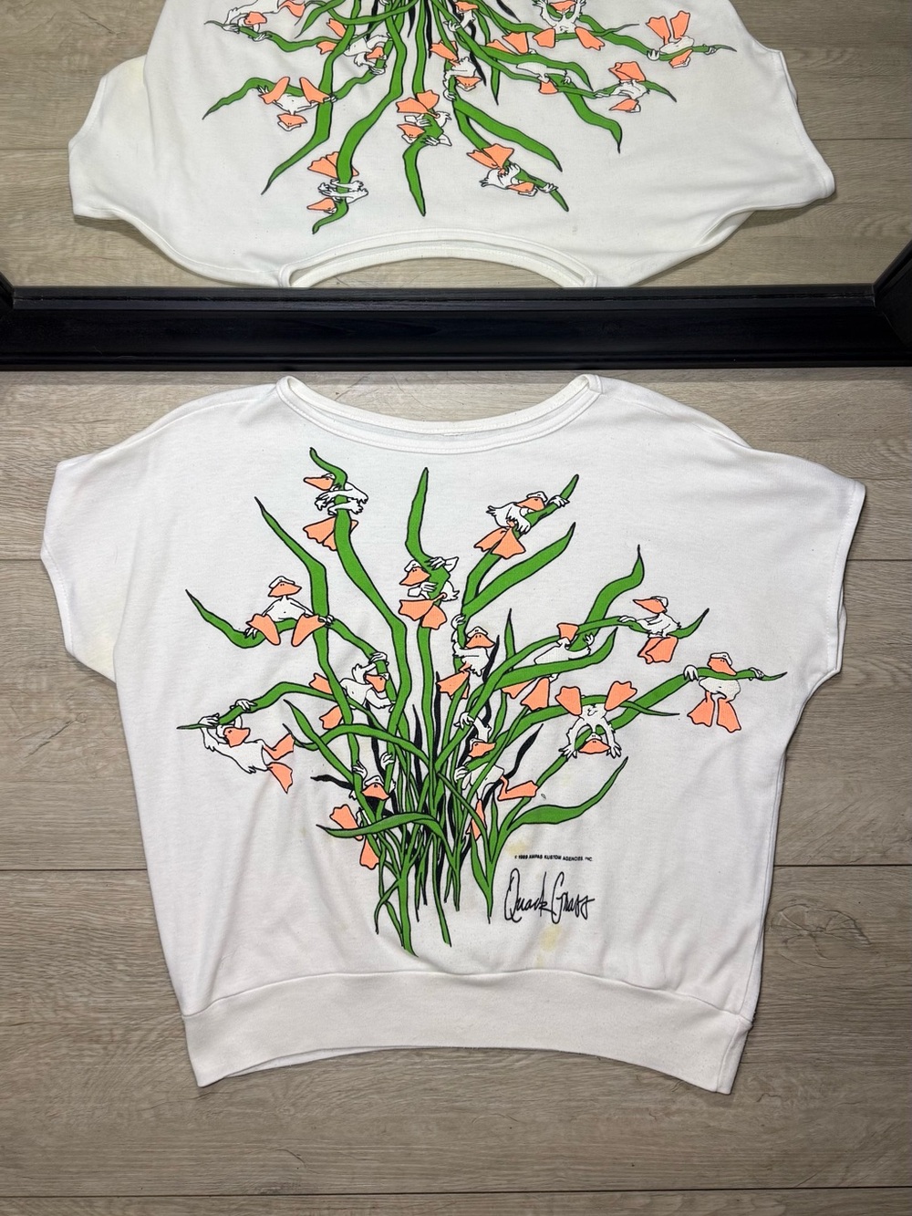 Vintage 1980s Quack Grass Duck Funny Humor Shirt